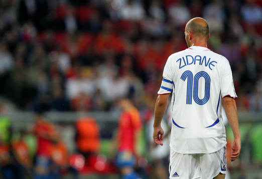 Zinedine Zidane, Frankrike. Nummer 10, tröja