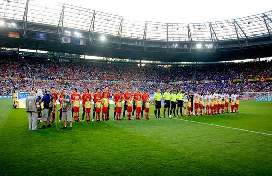 Inmarsch, intåg, lag, arena, Hanover, laguppställning