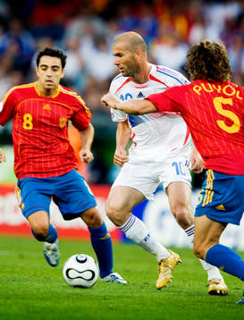 Xavi, Spanien och Zinedine Zidane, Frankrike