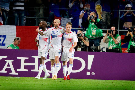 William Gallas, Zinedine Zidane och Franck Ribery,