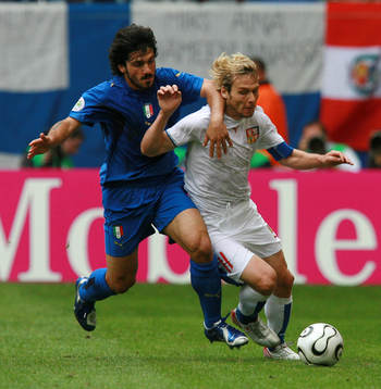 Gennaro Gattuso, Italien och Pavel Nedved, Tjeckien