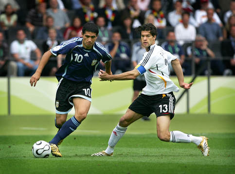 Juan Riquelme, Argentina och Michael Ballack, Tyskland