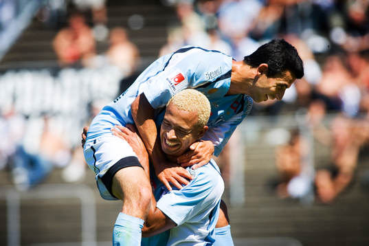 Junior och Behrang Safari, Malmö FF, jubel