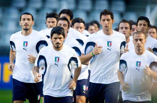 Fotboll, VM 2006, Träning Italien