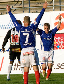 2-3, Målskytten, inhopparen Pontus Karlsson tackar