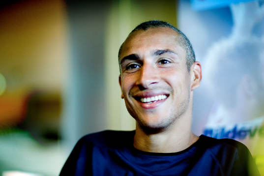 Henrik Larsson har kommit hem. Första träningspasset