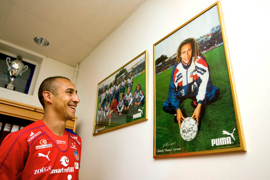Henrik "Henke" Larsson tillbaka på Olympia. Där hängde