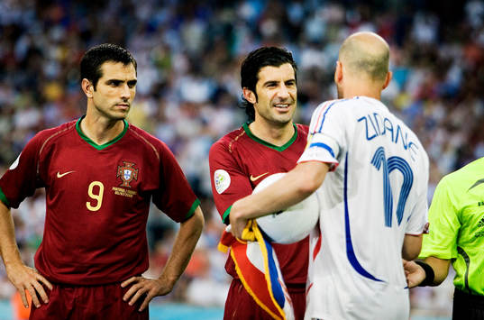 Zinedine Zidane, Frankrike och Luis Figo och Pauleta,