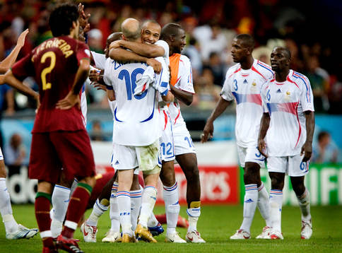 Thierry Henry och Zinedine Zidane, Frankrike, jubel