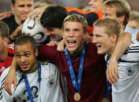David Odonkor, Lukas Podolski, Bastian Schweinsteiger,