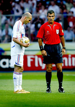 Straff i finalen, Zinedine Zidane, Frankrike, och Horacio