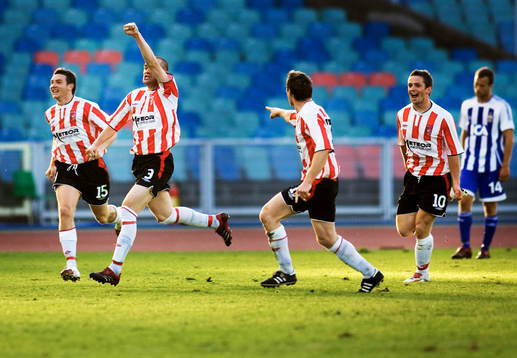 Fotboll, UEFA-cupen, kval, Göteborg - Derry