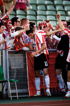 Fotboll, UEFA-cupen, kval, Göteborg - Derry