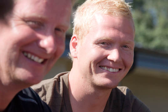 Nyförvärvet Mattias Adelstam och tränaren Peter "Kuno"