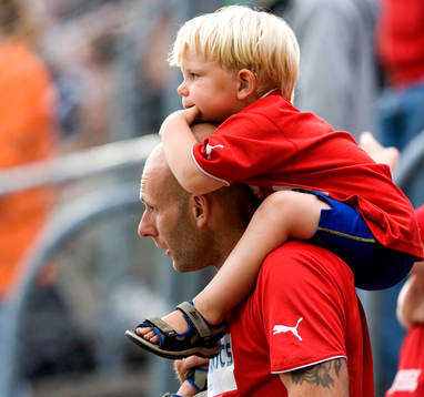Peter Christiansen med son