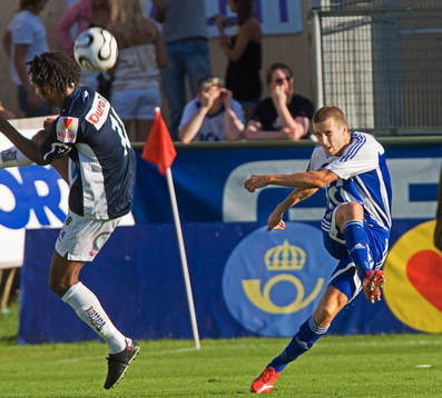 Mattias Bjärsmyr, Göteborg skjuter bollen, Antou Jallow,