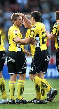Anders Svensson, Elfsborg, jubel med lagkamraterna Stefan
