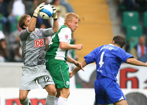 Christian Fiedler, Hertha Berlin, målvakt,  Mike Hanke,