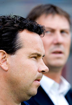 Stefan Rehn, Djurgården, i bakgrunden Kjell Jonevret,