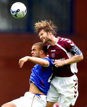 Steven Pressley, Hearts och Filip Sebo, Rangers