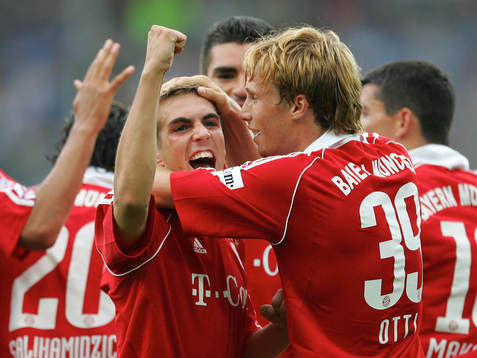 Philipp Lahm, Andreas Ottl. Jubel