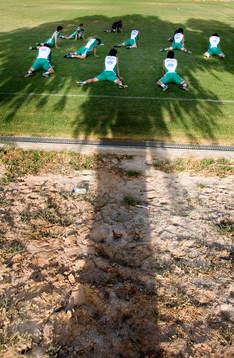 Fotboll, Grekisk Liga, träning med Panathinaikos i skuggan