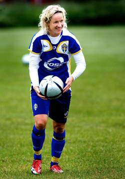 Victoria Svensson på träning