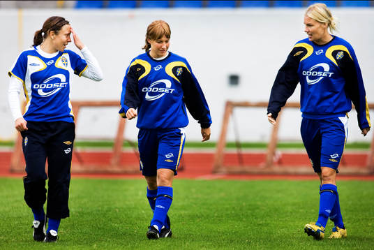 Fotboll, Dam, Sverige, förhands, träning