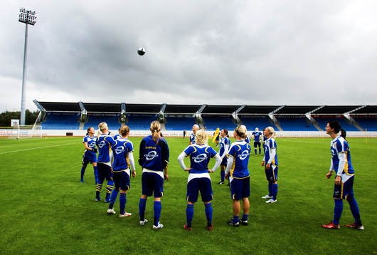 Fotboll, Dam, Sverige, förhands, träning
