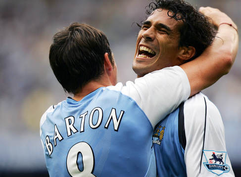 Joey Barton, Manchester, jubel med  Corrado Grabbi