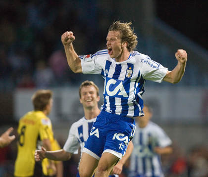 1-1,  Gustaf Svensson. Jubel, glädje