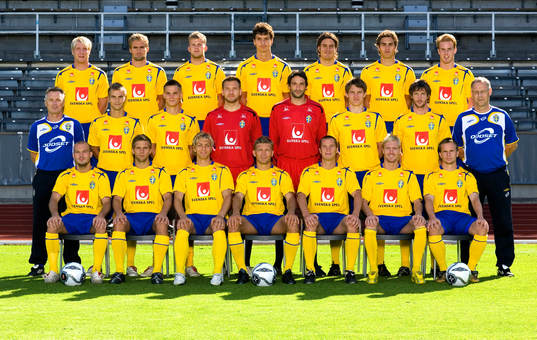 Bakre raden fr v; Petter Hansson, Olof Mellberg, Mikael