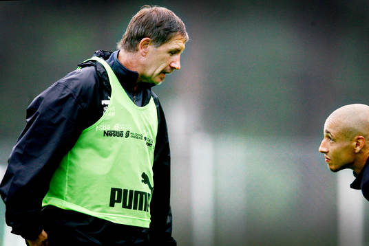 Stuart Baxter, ny tränare i Helsingborg och Henrik Larsson