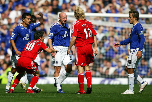 Lee Carsley, Everton och Dirk Kuyt, Liverpool