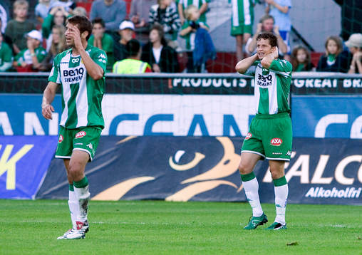 Sebastian Eguren (1-2) och Paulinho Guará, Hammarby