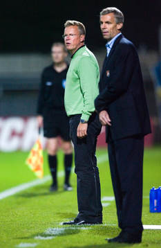 Jan Andersson, Tränare Halmstad och Sören Börjesson,