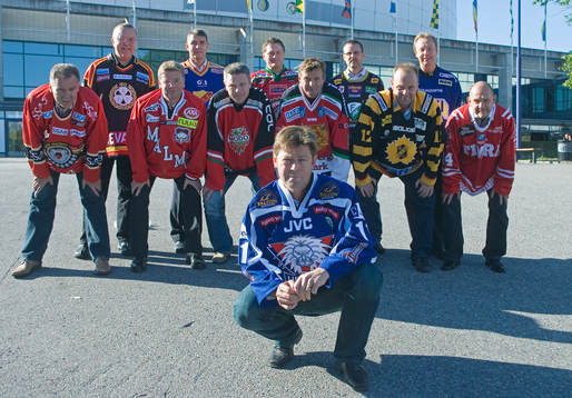Bakre raden från vänster: Leif Boork, Brynäs, Hans