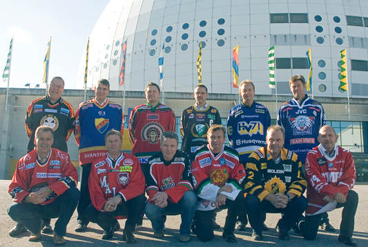 bakre raden från vänster: Leif Boork, Brynäs, Hans