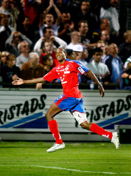Luton Shelton, Helsingborg som gjorde 2 mål. Jubel
