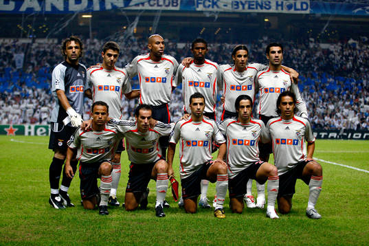 Fotboll, Champions League, lagbild Benfica
