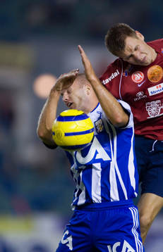 Jonas Wallerstedt och Elias Storm. Nickduell