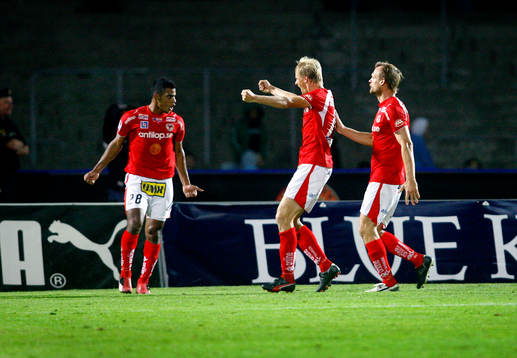 Ari Da Silva Ferreira, Kalmar, gjorde 2-2, jubel
