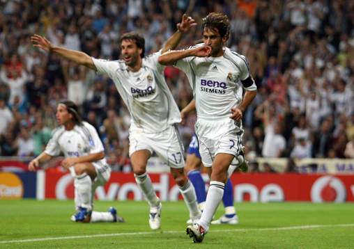 Raul och Ruud van Nistelrooy, Real Madrid (Jubel)