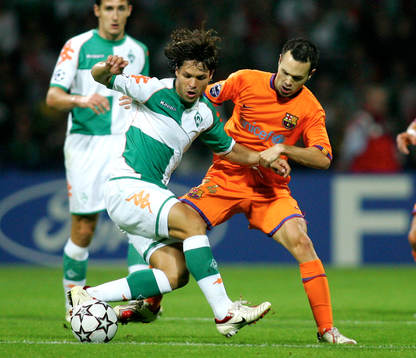 Diego, Werder Bremen och Iniesta, Barcelona