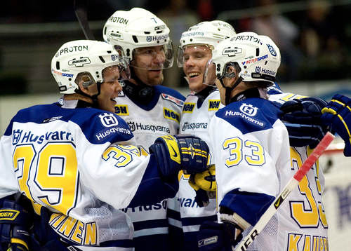 jubel, glädje,  HV71, Jukka Voutilainen, Per Gustafsson,