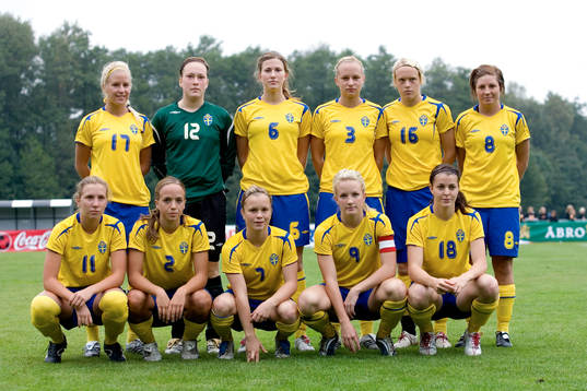 Lagbild, startelva. Bakre frv; Lina Frank, Nina Fellbrandt,
