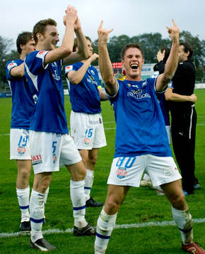 Trelleborg till Allsvenskan. Dennis Melander jublade