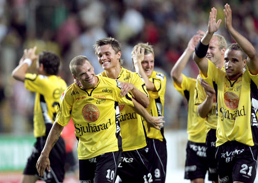 Joakim Sjöhage och Samuel HolmÈn, Elfsborg jublar över