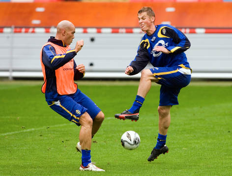 Daniel Majstorovic och Markus Rosenberg, Sverige