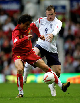 Wayne Rooney, England och Goran Maznov, Makedonien